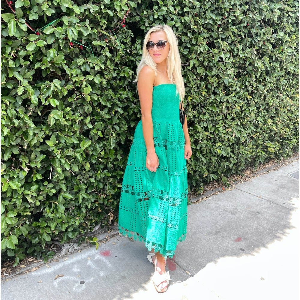 Eyelet green sundress